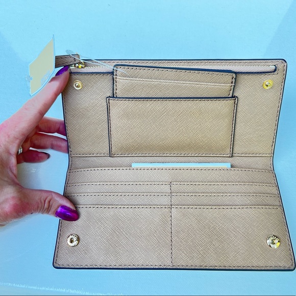 Michael Kors Jet Set Travel Card Case Wallet Khaki - Picture 5 of 11